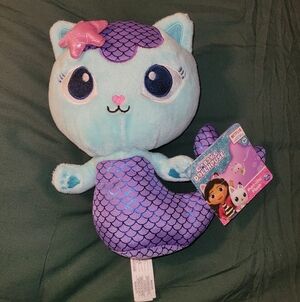 New Spin Master Dreamworks Gabby’s Dollhouse MerCat 8" Plush